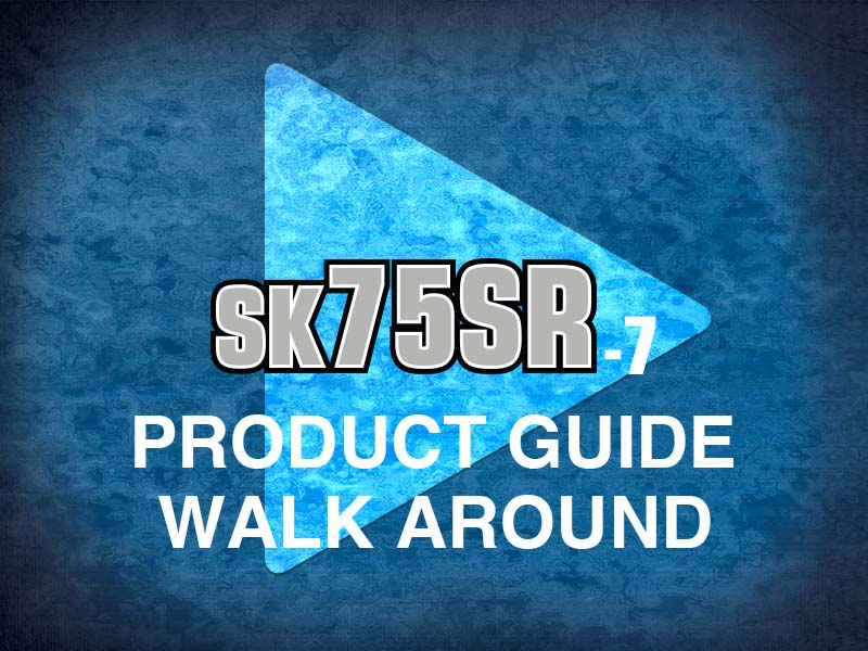 Guia do produto Vídeo Walk Around do modelo SK75SR-7 da América do Norte